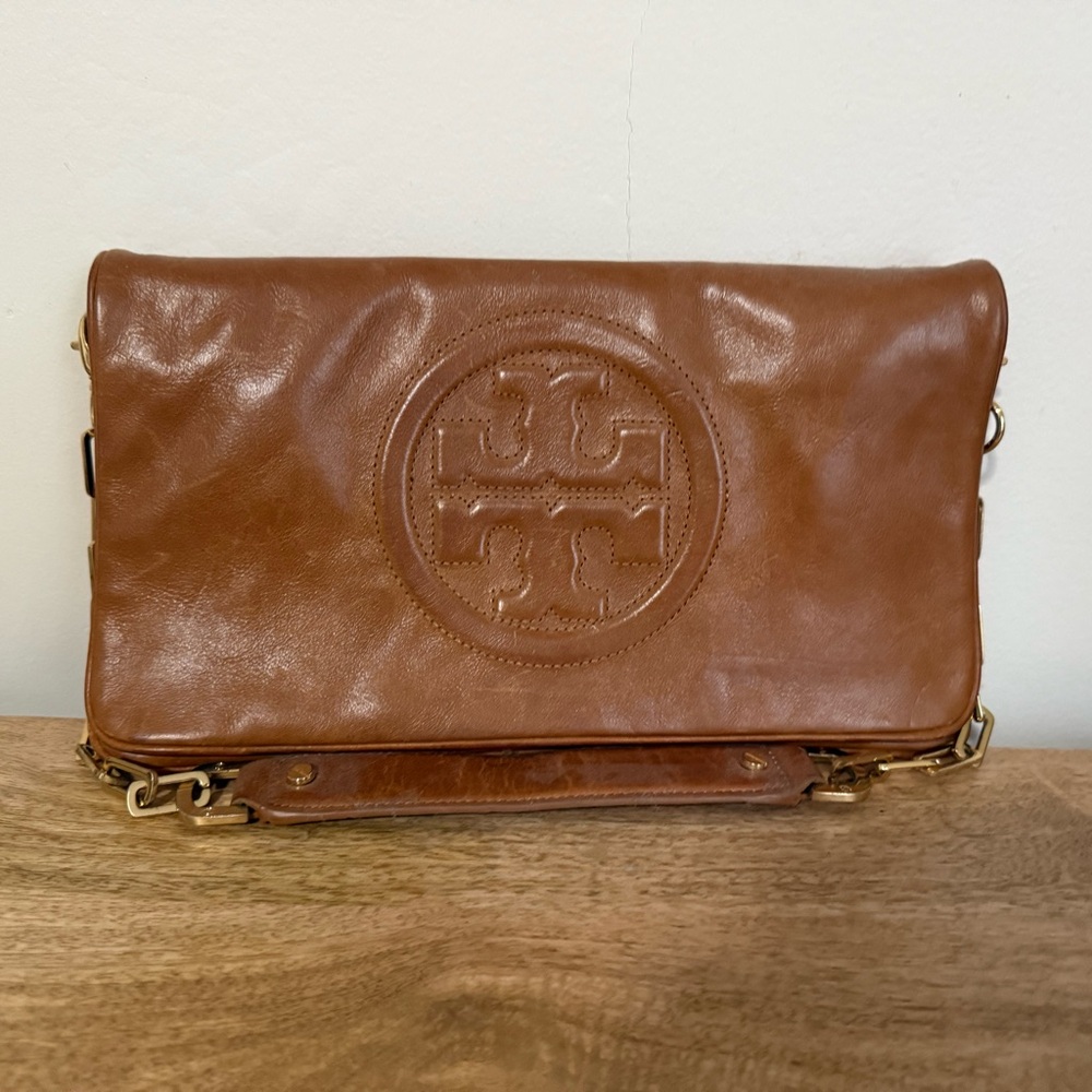Tory Burch Tan Leather Clutch